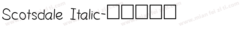 Scotsdale Italic字体转换